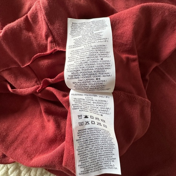 Hurley Rust Red Cotton Sundress T Back Maxi Dress Super Soft Comfortable Medium - Picture 12 of 14